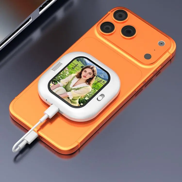 X3 Wired Smartphone Selfie Mirror Magnetic Rear Mounted Selfie Display(White)