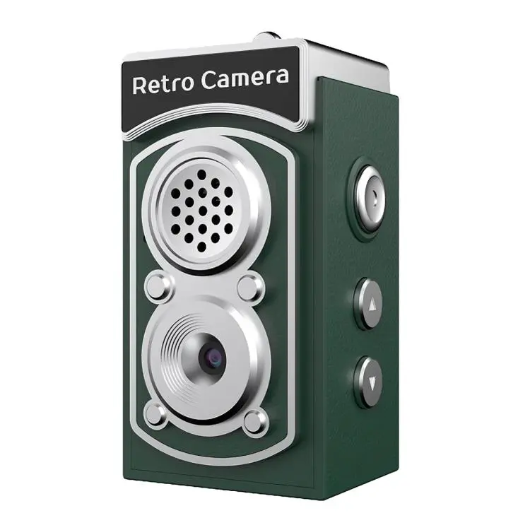 X9 1080P 8MP High Definition Display Mini Retro Thumb Camera(Green)