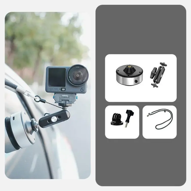 Xasurg Electric Vacuum Suction Cup Mount for DJI, Insta360, GoPro and Other Action Cameras, Type