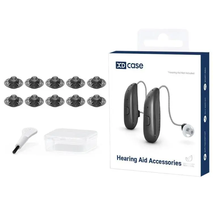 XDcase 10pcs Replacement Silicone Ear Tips Kit for Phonak Hearing Aids, Size