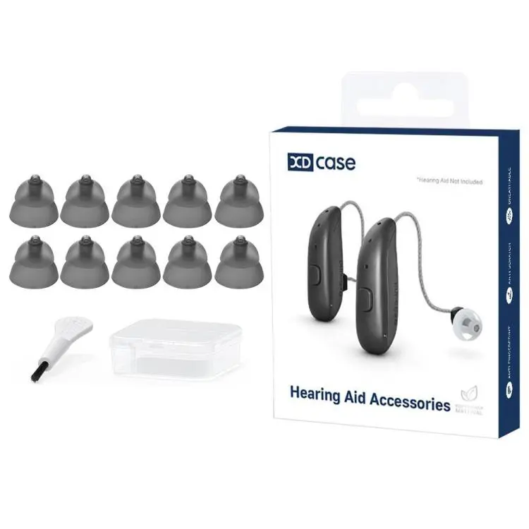 XDcase 10pcs Replacement Silicone Ear Tips Kit for Phonak Hearing Aids, Size