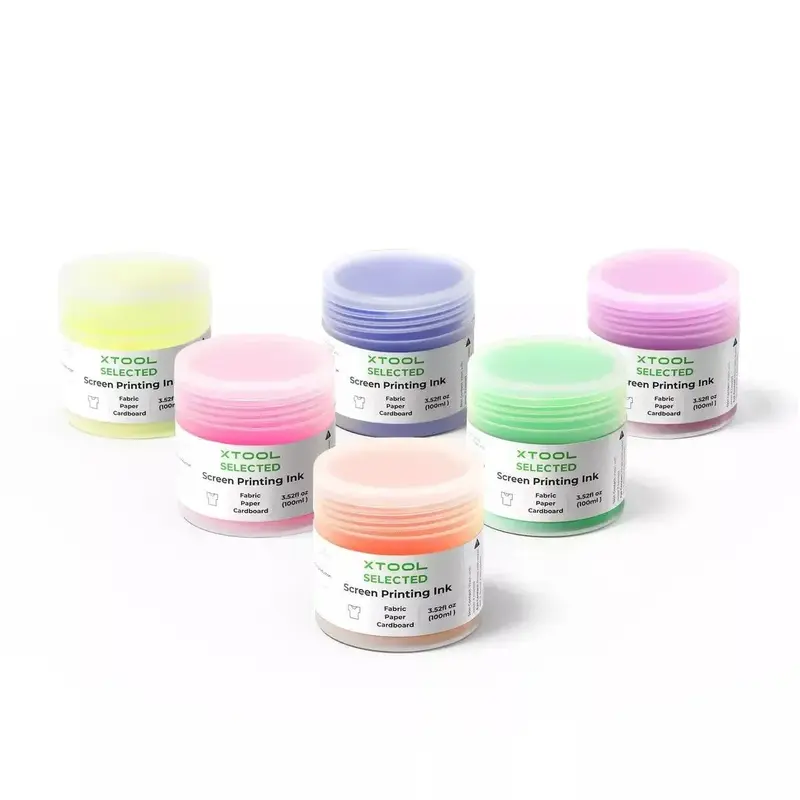 XTOOL FLUORESCENT COLOR SCREEN PRINTING INK SET - 6 COLORS