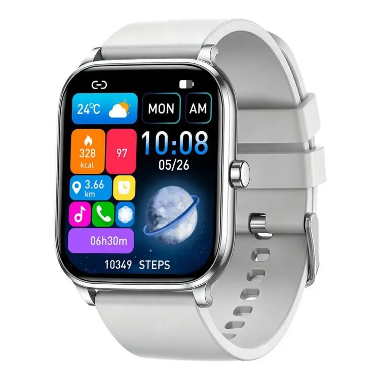 Y8 Smart Watch With Bluetooth Call Fitness Tracker Heart Rate Sleep Monitor(Silver)