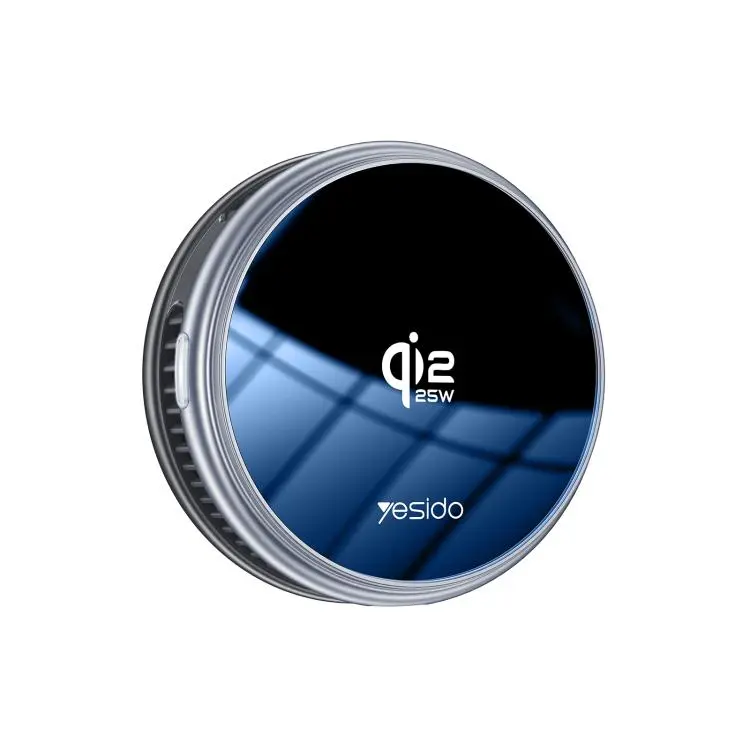 Yesido C325 Qi2 25W Desktop Cooler Wireless Charger(Black)