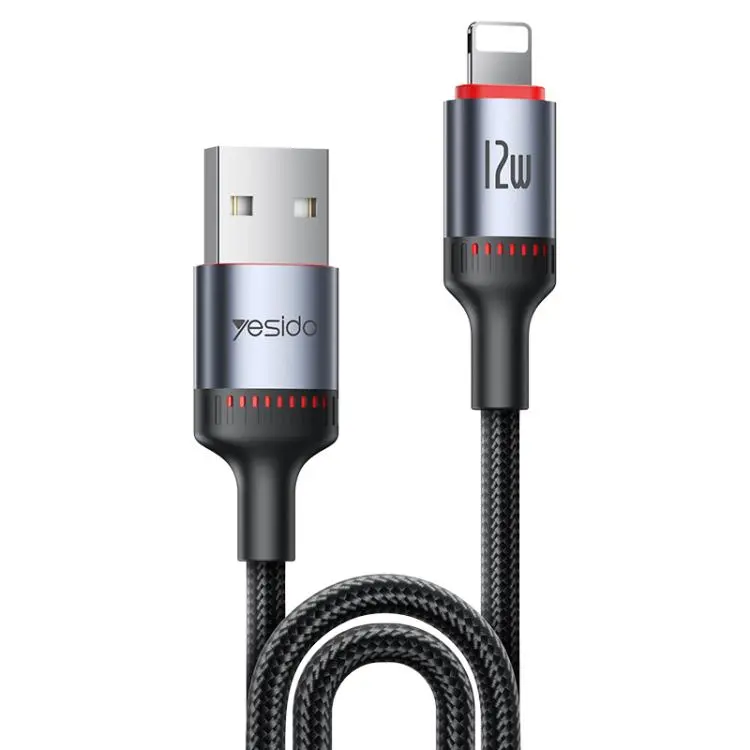 Yesido CA130L 12W 2.4A USB to 8 Pin Charging Data Cable, Length