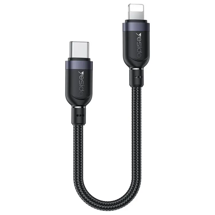 Yesido CA187 27W Type-C to 8 Pin Aluminum Alloy Data Cable, Length