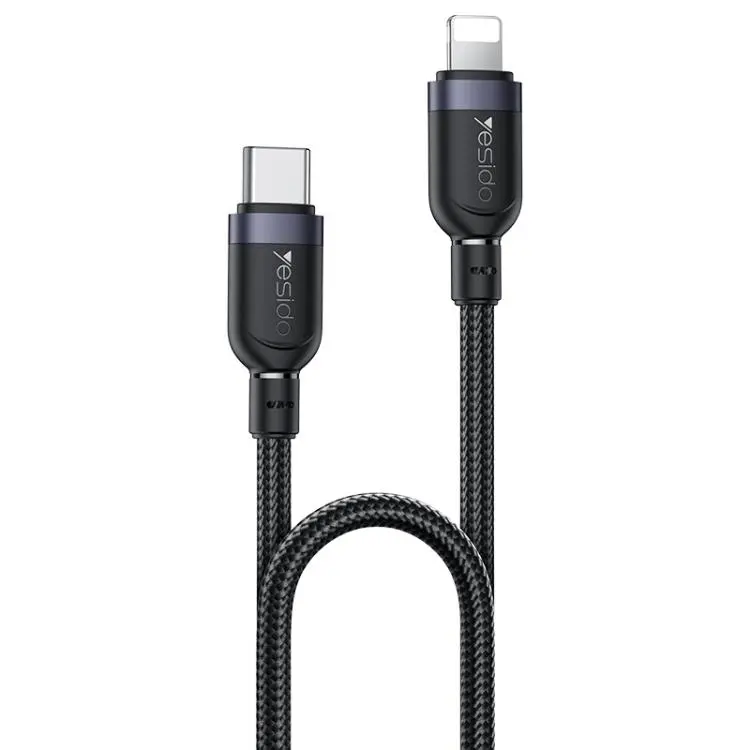 Yesido CA189 27W Type-C to 8 Pin Aluminum Alloy Data Cable, Length