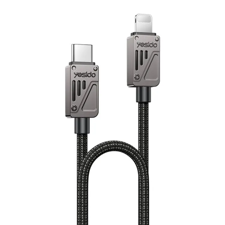 Yesido CA195 27W 3A USB-C / Type-C to 8 Pin Zinc Alloy Data Cable, Length