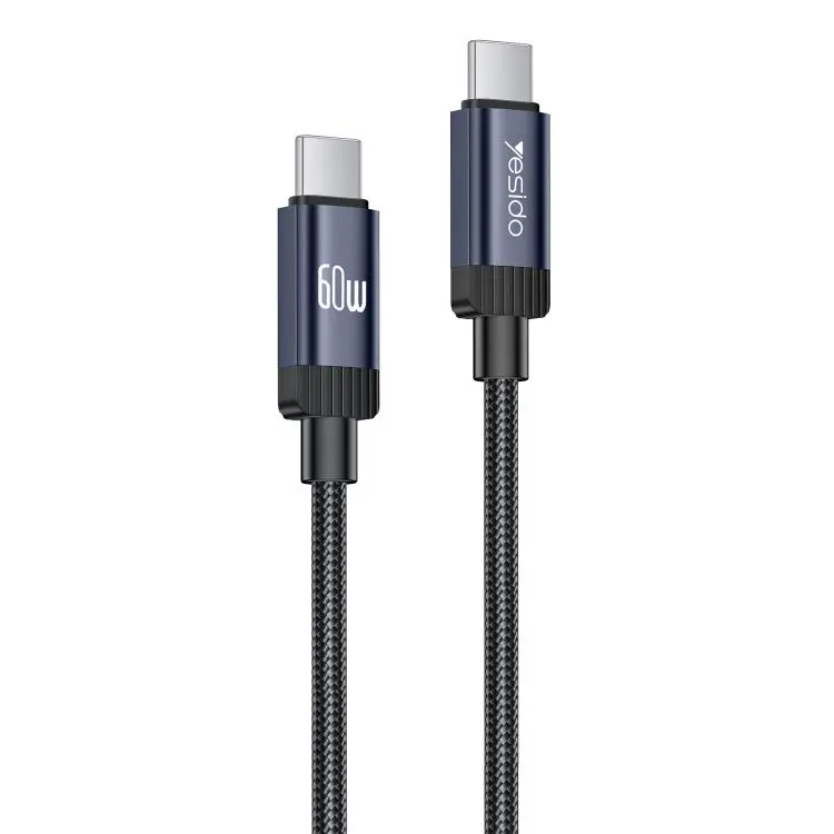 Yesido CA204 PD60W USB-C / Type-C to USB-C / Type-C Braided Data Cable, Length