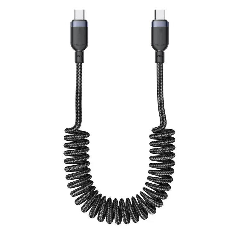 Yesido CA205 USB-C / Type-C to USB-C / Type-C Spring Charging Data Cable With Black cable tie, Length