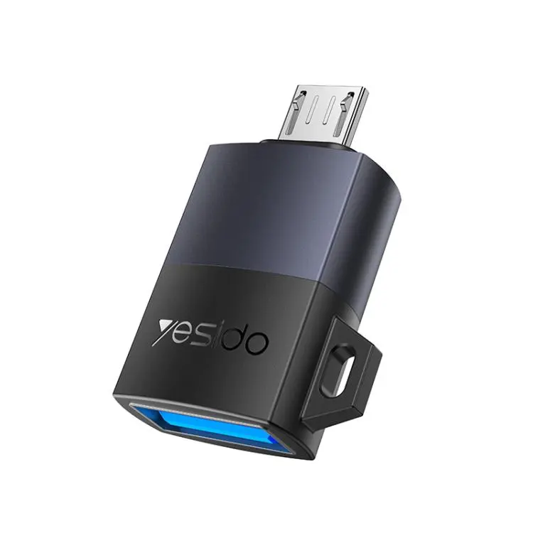 Yesido GS33 USB 2.0 Female to Micro USB Male 480Mbps Charging Adapter(Black)