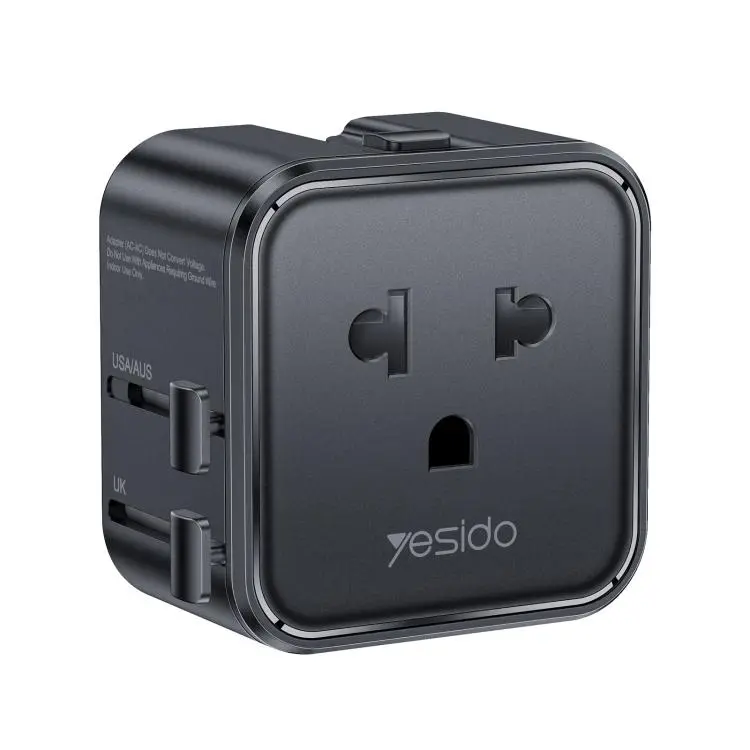 Yesido MC46 Portable Universal Travel Adapter(Black)