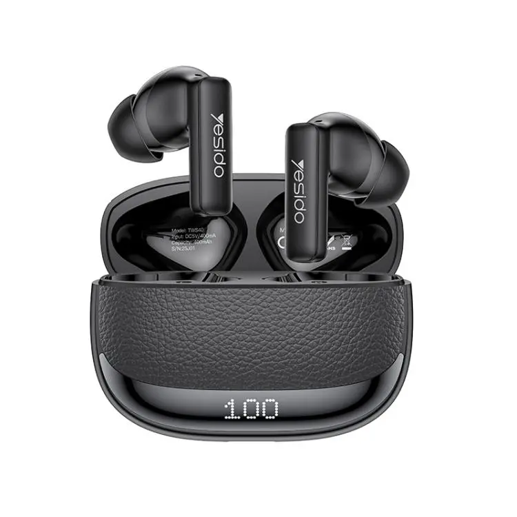 Yesido TWS40 Quad-Microphone ANC+ENC Noise Reduction TWS Bluetooth Earphone(Black)