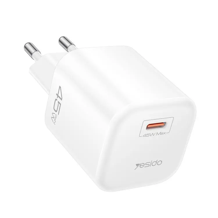 Yesido YC116 PD45W GaN Type-C Fast Charger with Type-C to Type-C Cable, Plug