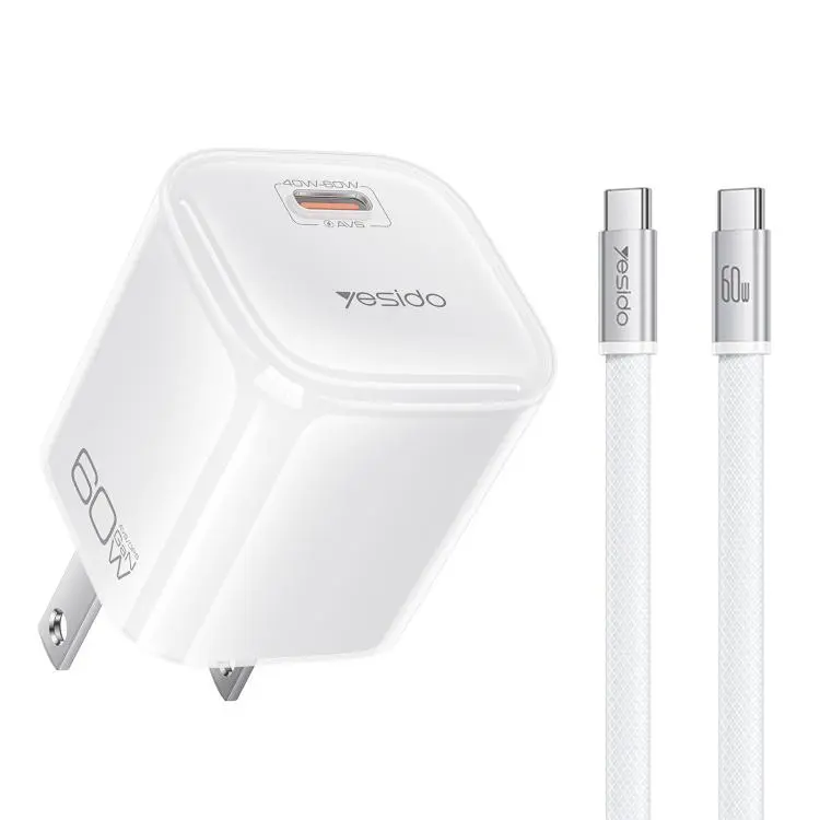 Yesido YC27U Transparent AVS 40-60W USB-C/Type-C Interface Charger, Plug