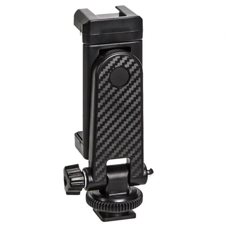 YUNTENG 007 Rotating Vertical Horizontal Phone Clamp Hot Shoe Camera Tripod Mounting Bracket