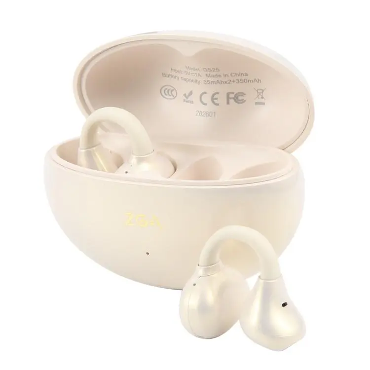 ZGA GS25 Ear Clip Wireless Bluetooth Earphones(Beige)