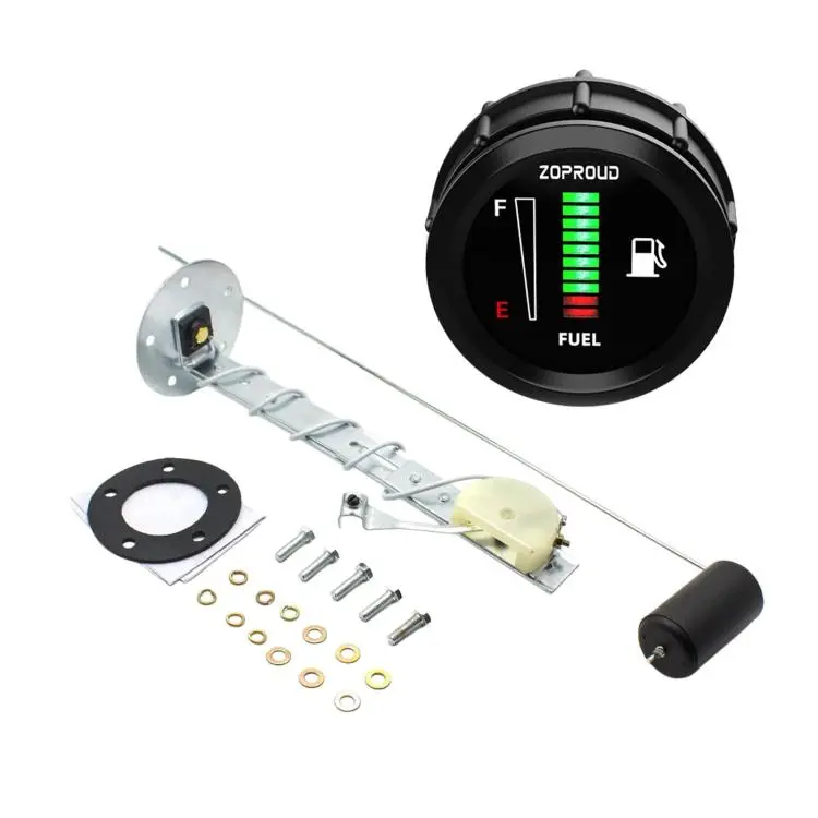 ZOPROUD IS0811FZ 52mm Fuel Tank Gauge 12/24V Modified Car LED Fuel Level Meter, Spec